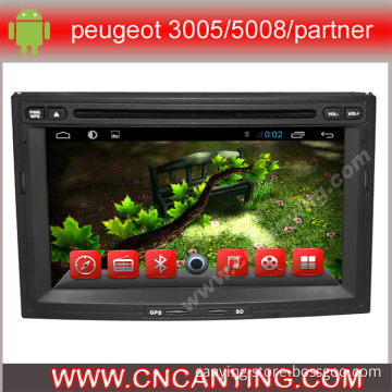 Car DVD Player for Pure Android 4.2.2 Car DVD Player with A9 CPU Capacitive Touch Screen GPS Bluetooth for Peugeot 3005/5008/Partner/Berlingo (AD-7053)